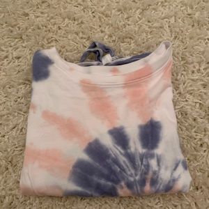 Cropped tie dye shirt